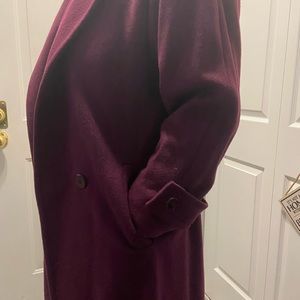 Jofeld Burgundy Full Length Wool Coat, Gorgeous!